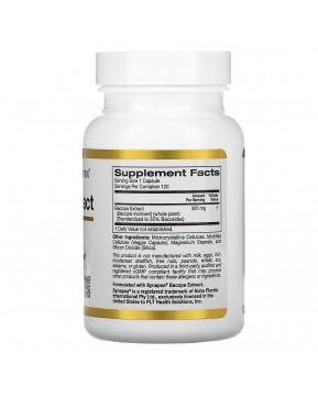 California Gold Nutrition, экстракт бакопы, 320 мг, 120 растительных капсул